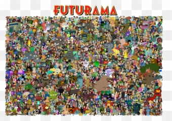 Download Whereu0027s Waldo - Futurama Characters Full Size Png Futurama All Characters Poster,Waldo Png