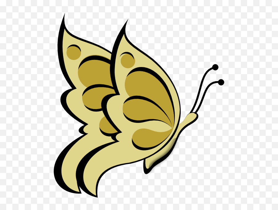 Gold Butterfly Clip Art - Clip Art Butterfly Png,Gold Butterfly Png