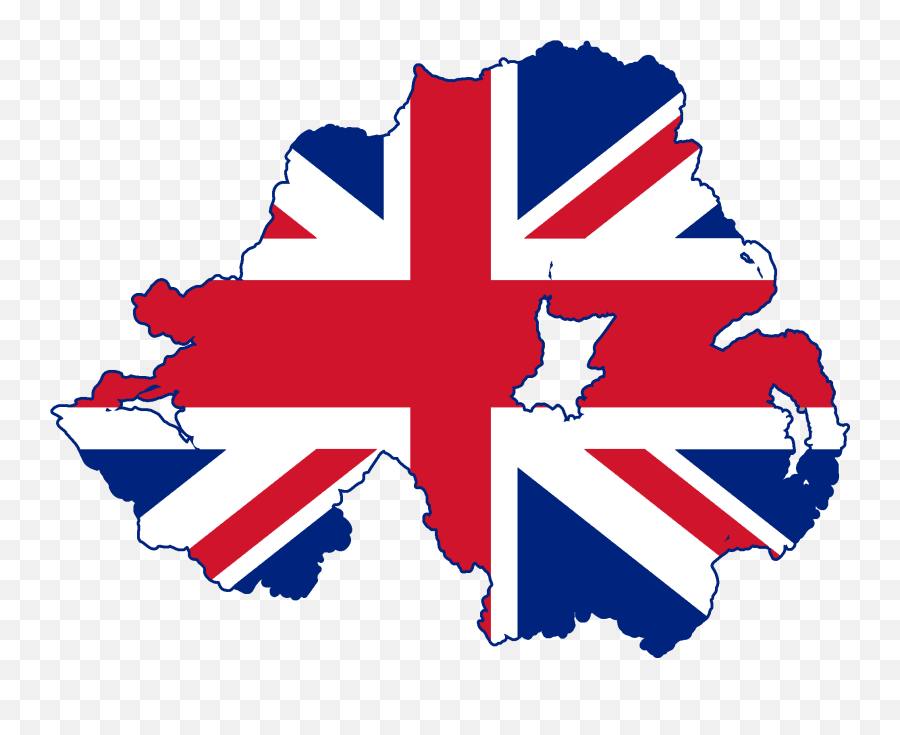Flag Map Of Northern Ireland - Whitaker Union Jack Saddle Pad Png,Ireland Flag Png