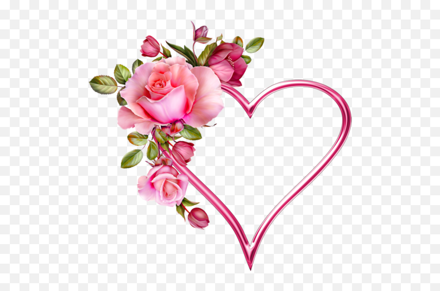 Clipart Roses Embroidery - Flower Png Hd And Heart,Coeur Png