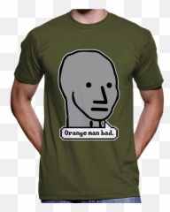 Orange Man Bad Npc Meme T - Shirt Culture Clash Clothing Boris Johnson T Shirts Png,Meme Man Transparent