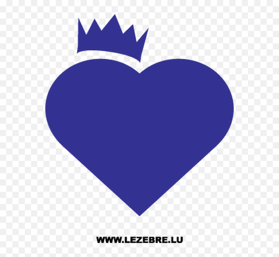 Heart Crown Decal - T Shirts Cao Azul Png,Heart Crown Png