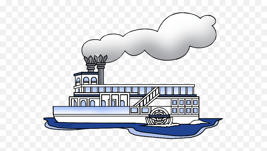 Fishing Boat Clipart Steamer - Steam Boat Clip Art Steamboat Cartoon Png,Boat Clipart Png