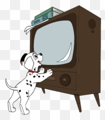 101 Dalmatians - Disney Cartoon Watching Tv Png Download Coloring Pages