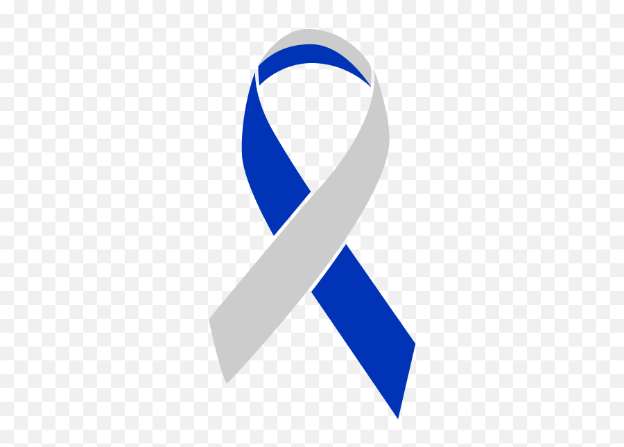 Cancer Ribbon Colors - Blue And White Cancer Ribbon Png,Cancer Ribbon Logo