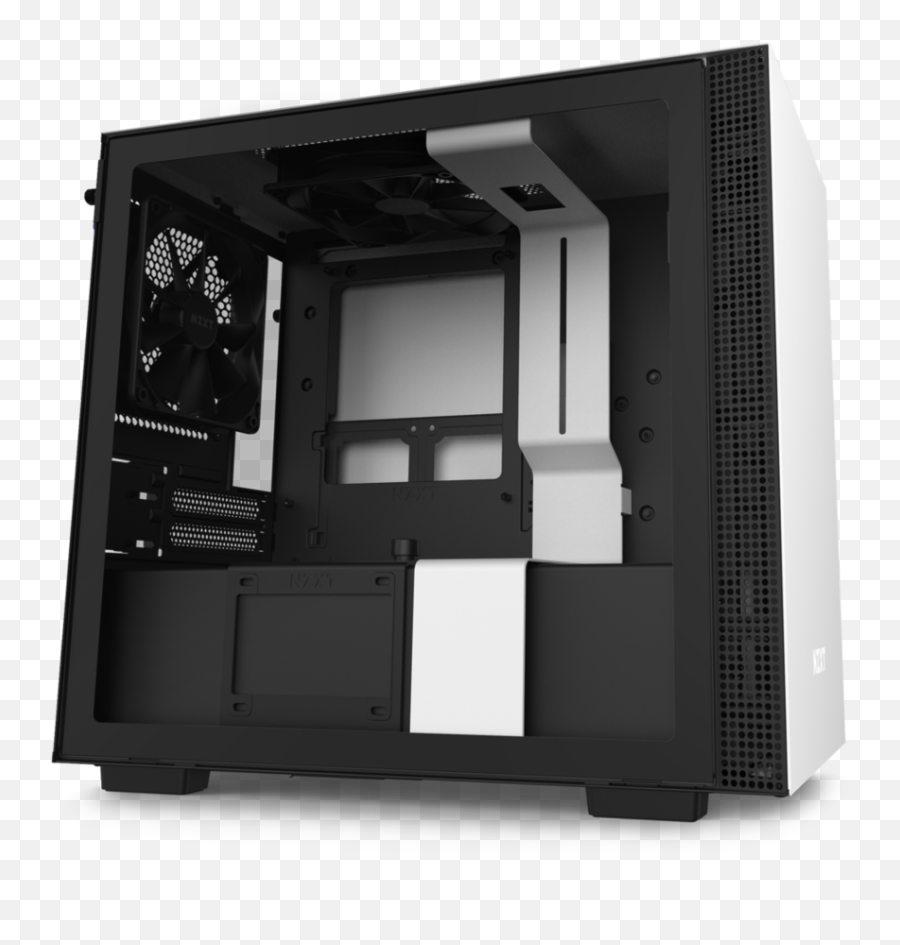 Nzxt H210 White Mini - Itx Tower Case Tempered Glass Desktop Computer Case Nzxt H210 White Png,Transparent Computer Case