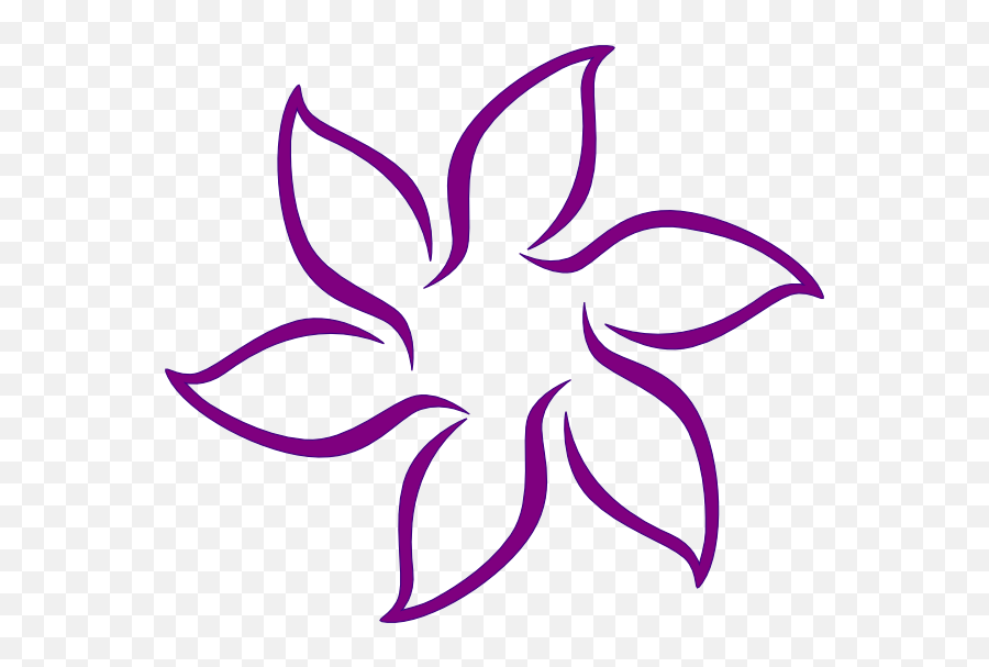 Purple Flower Logo Png Transparent - Flower Png Black And White,Lavender Logo