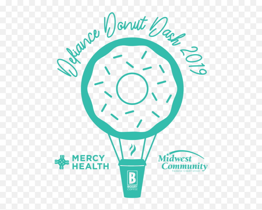 2019 Defiance Donut Dash 5k Fun Run 1 - Dot Png,Biggby Coffee Logo