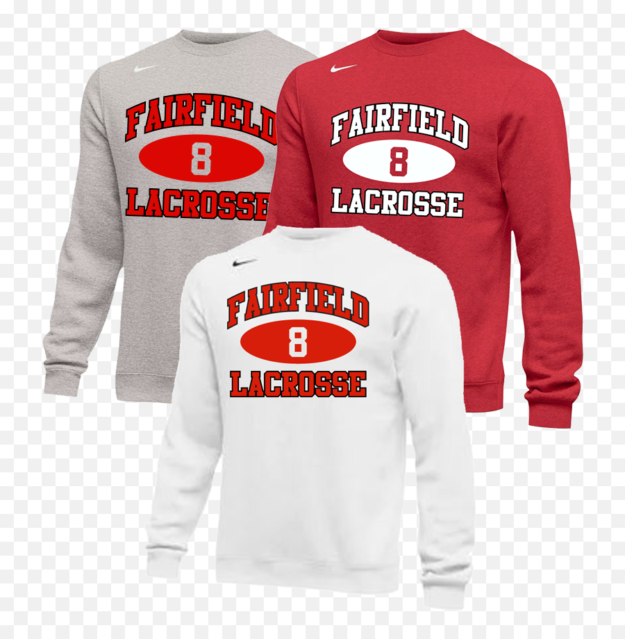 Fairfield Lacrosse Nike Crew Fleece - Long Sleeve Png,Fairfield University Logo