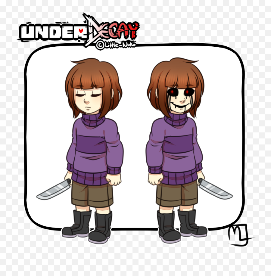 Download Hd Underdecay - Frisk Underdecay Chara Transparent Waterfall Echo Flower Undertale Aus Flower Png,Chara Transparent