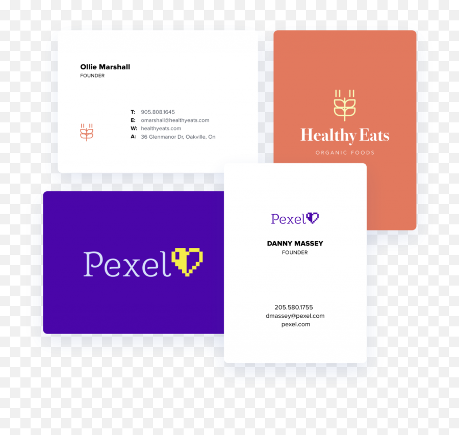 Designing Your New Logo Brand With Looka - Vertical Png,Social Media Logos For Business Cards