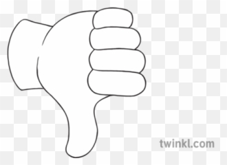 Thumbs Down Emoji Texting Symbol Icon - Bad Work Para Colorear png