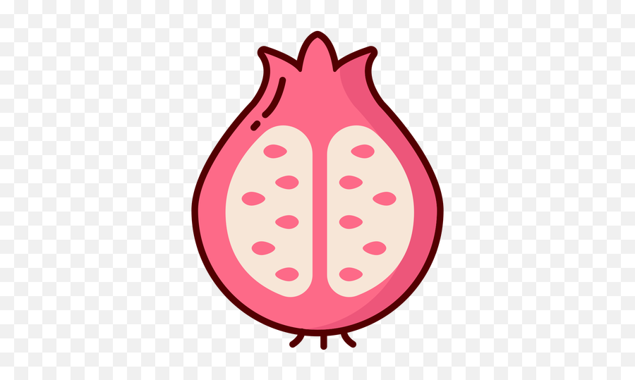 Pomegranate Opened Flat Illustration - Fresh Png,Pomegranate Icon