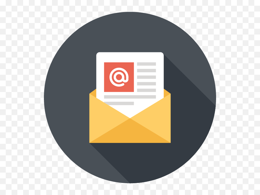 Email Marketing Management - Black Circle Full Size Png Horizontal,Email Icon Black Circle