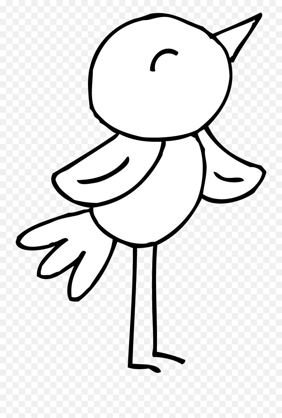 Cute Bird Clipart Black And White - Black And White Spring Clipart Png,Cute Lung Icon