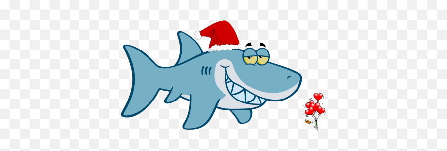 Sexy Santa Shark Clip Art - Vector Clip Art Santa Shark Clipart Png,Shark Png