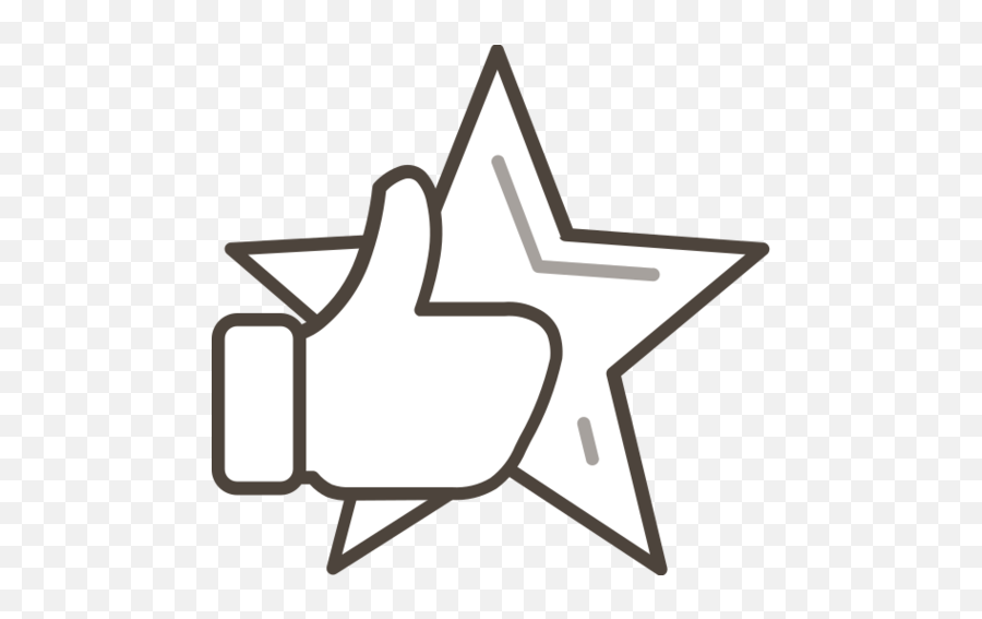 Like Star Favourite Thumbs Up Free Icon Of Asian Food - Like Star Icon Png,White Thumbs Up Icon