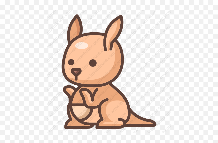 Download Kangaroo Vector Icon Inventicons - Kangaroo In Australian Cartoon Png,Cute Animal Icon