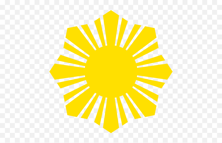 Phillippine Flag Yellow Sun Symbol Silhouette Vector Image - National Society Of Parliamentarians Png,Sun Icon