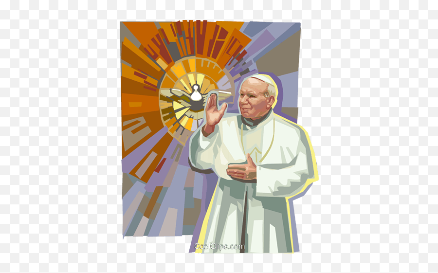 Pope John Paul Ii Royalty Free Vector - John Paul Ii Vector Png,Pope Png