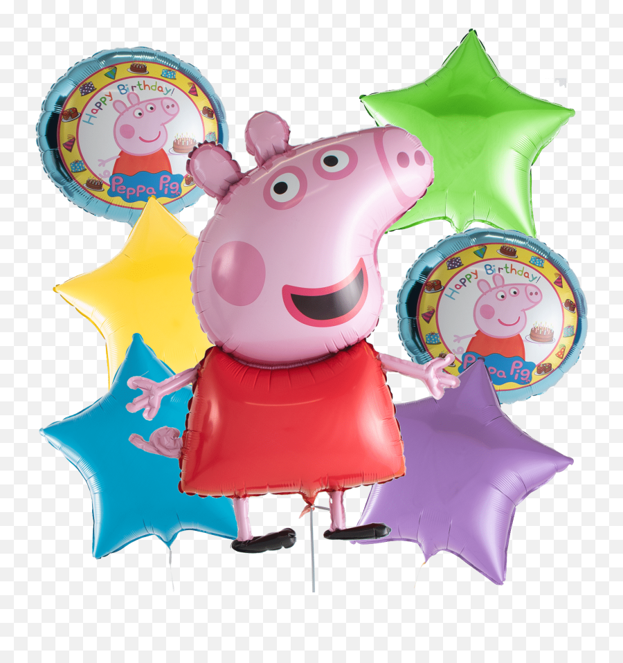 Peppa Pig Balloon Bouquet - Happy Png,Peppa Pig Gay Icon