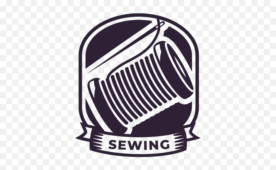 Sewing Needle Thread Reel Badge Sticker - Transparent Png Carretel De Linha Desenho Png,Needle And Thread Png