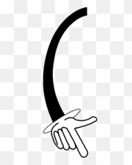 Cartoon Pointing Finger Png - Arm Transparent Background