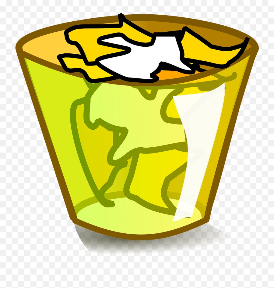 Trashcantrashgarbagescrapyellow - Free Image From Cartoon Pictures Of Bins Png,Trashcan Transparent