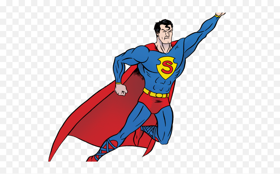 Superman Clipart Powerful - Superman Png Transparent Png Superman Clipart Transparent Background,Superman Cape Logo