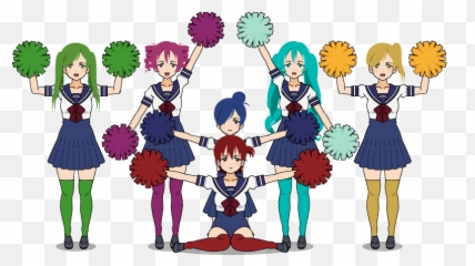 Yandere Simulator Cheerleaders - png