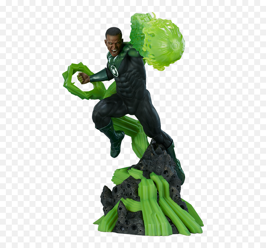 Dc Comics Green Lantern Premium Formattm Figure By Sideshow - Green Lantern John Stewart Statue Png,Green Lantern Png