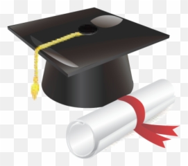 Graduation Cap Transparent Clipart - Clipartingcom Cap And Scroll png