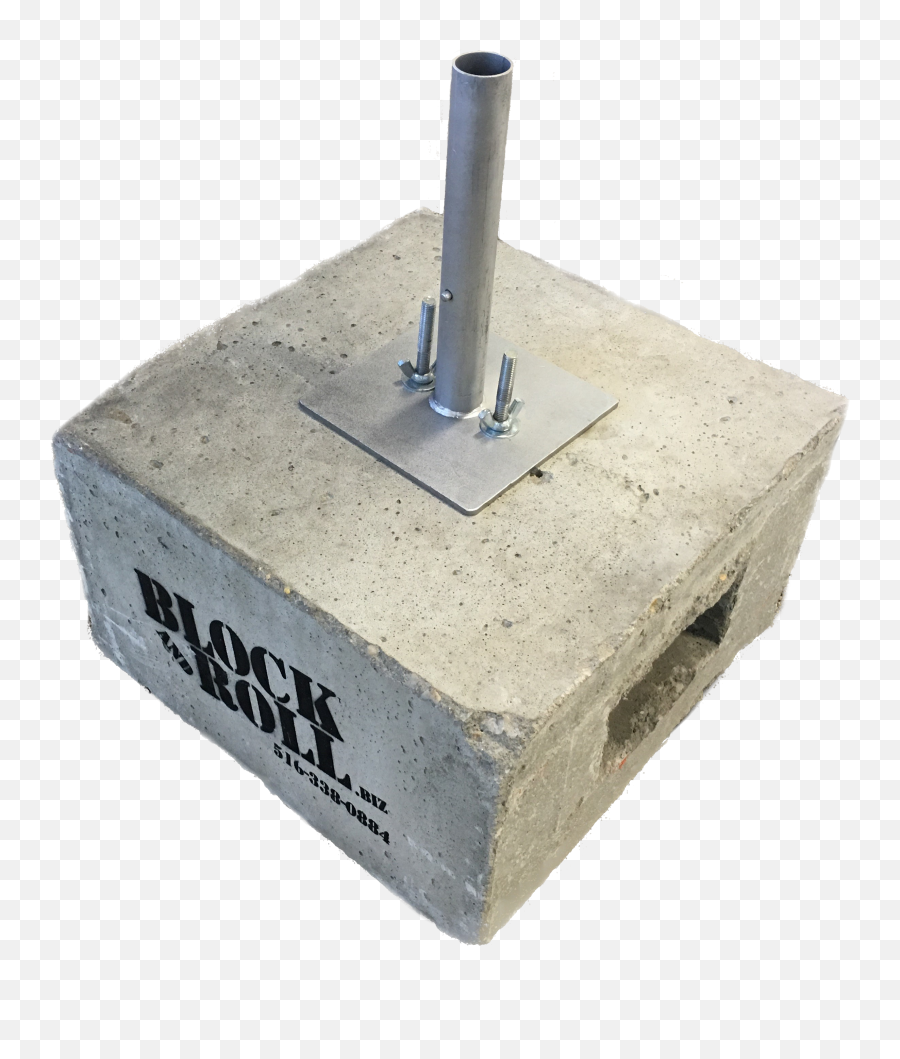 Download Pole Base 8 - String Light Freestanding Cement Block With Pole Png,Light Pole Png