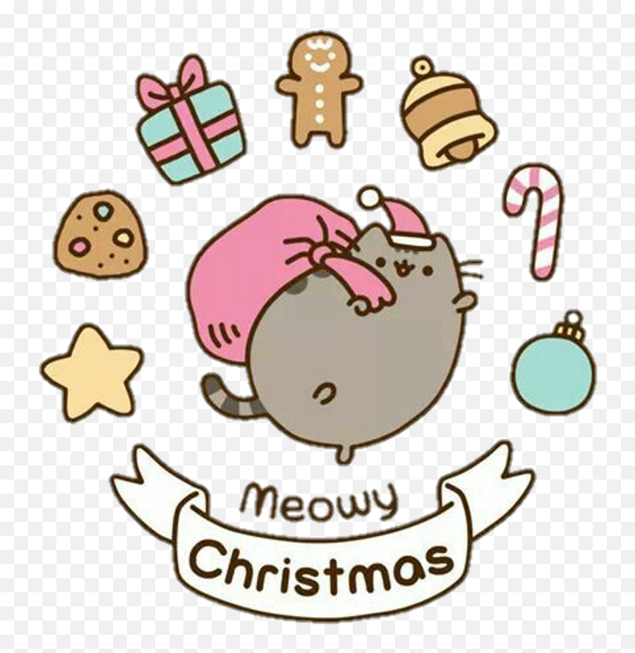 Pusheen Cat Drawing Easy Christmas Png - Easy Christmas Drawing Pusheen Cat,Pusheen Transparent Background