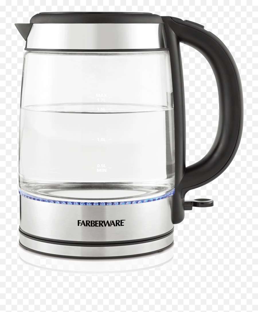 Farberware Royal Glass And Stainless Steel 17 Liter Electric Tea Kettle Cordless - Farberware Electric Kettle Png,Tea Kettle Png