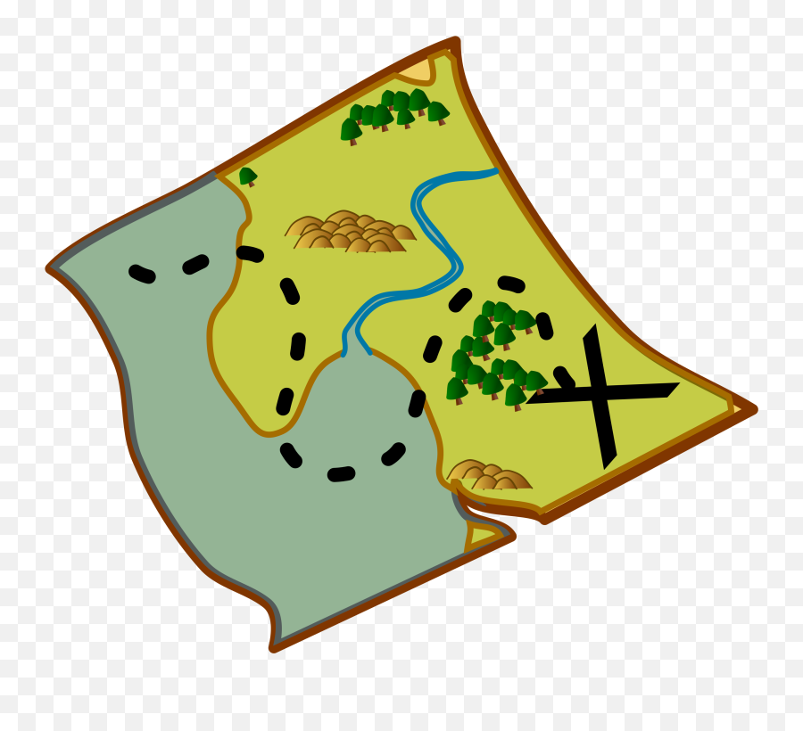 Treasure Map Road Clip Art - Treasure Map Clip Art Png,Map Clipart Png