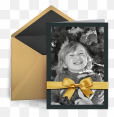 Business Holiday Bow Christmas Card - Photograph png