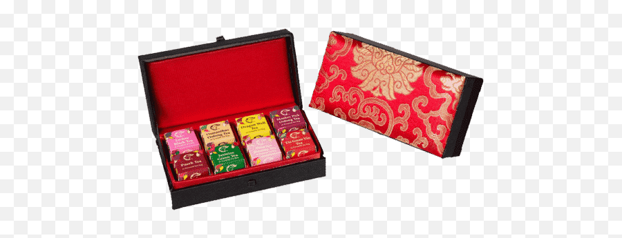 Fine Chinese Tea Red Brocade Box 8 - Cube Coin Purse Png,Chinese Pattern Png