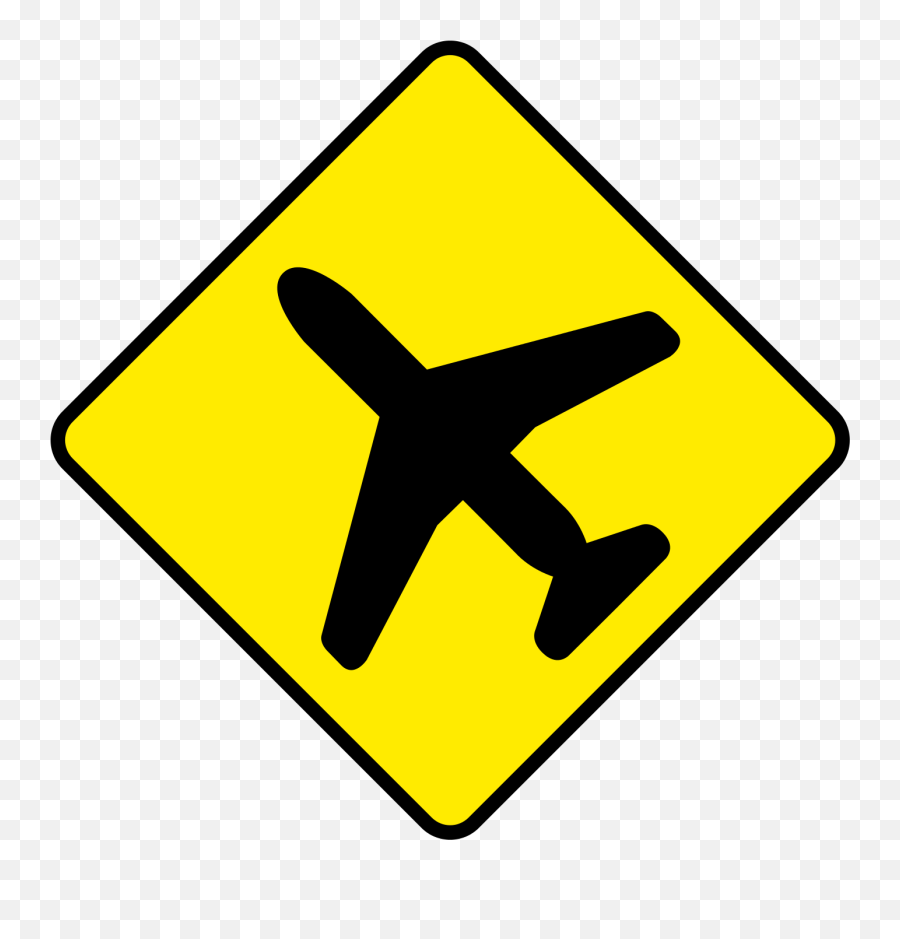 Ireland Road Sign W - Ireland Road Signs Png Clipart Full Possibility Of Low Flying Aircraft Sign,Road Sign Png