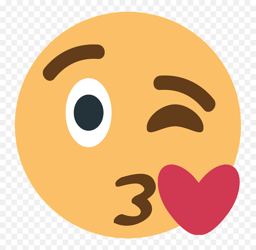 Face Blowing A Kiss Emoji Clipart - Emoji Png,Kissing Emoji Png