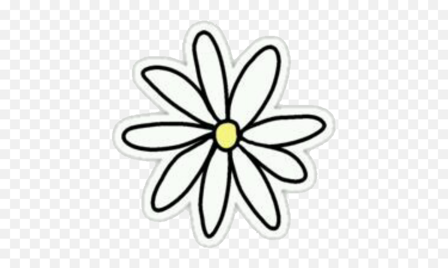 Cute White Flowers Flower Sticker - Daisy Sticker Png,White Flower Transparent
