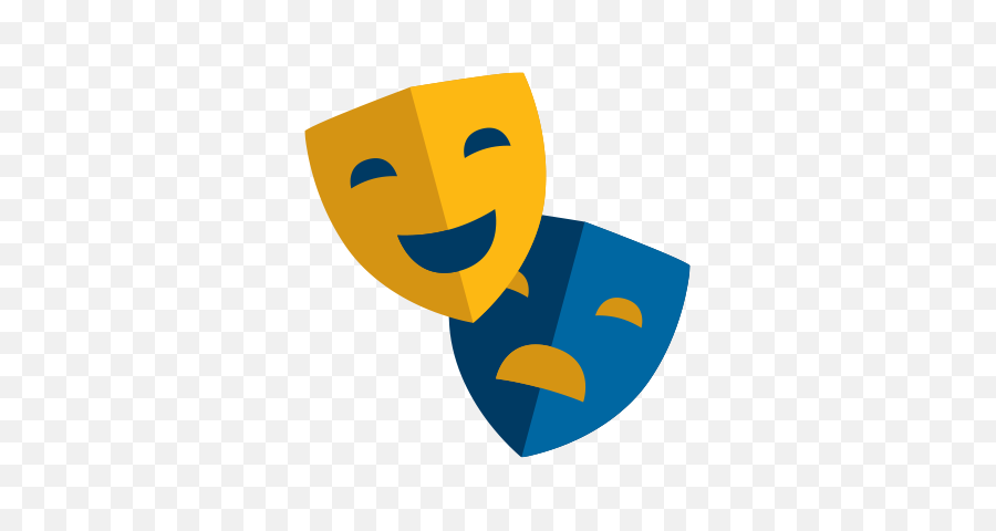 Download Image Free Library Saint James - Blue And Yellow Drama Mask Png,School Emoji Png