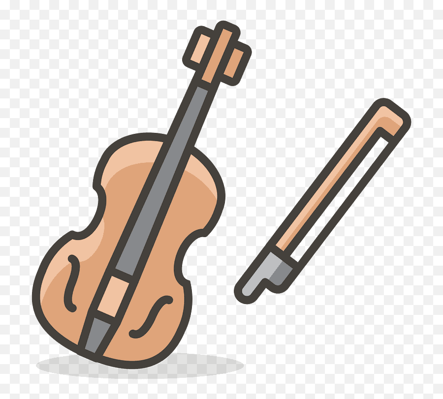Violin Emoji Clipart - Dibujo Animado De Un Violín Png,Violin Transparent