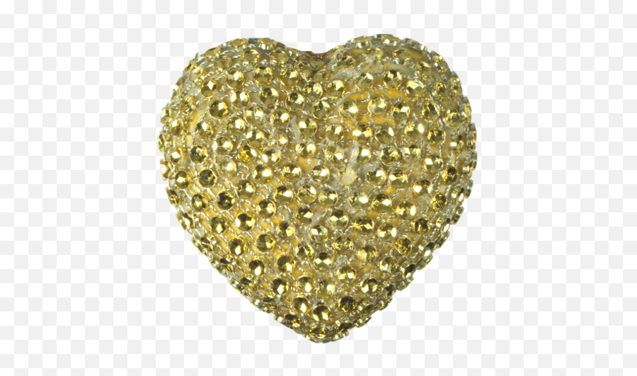 Download Dh1608 Diamond Heart Gold - Sparkly Png,Diamond Heart Png