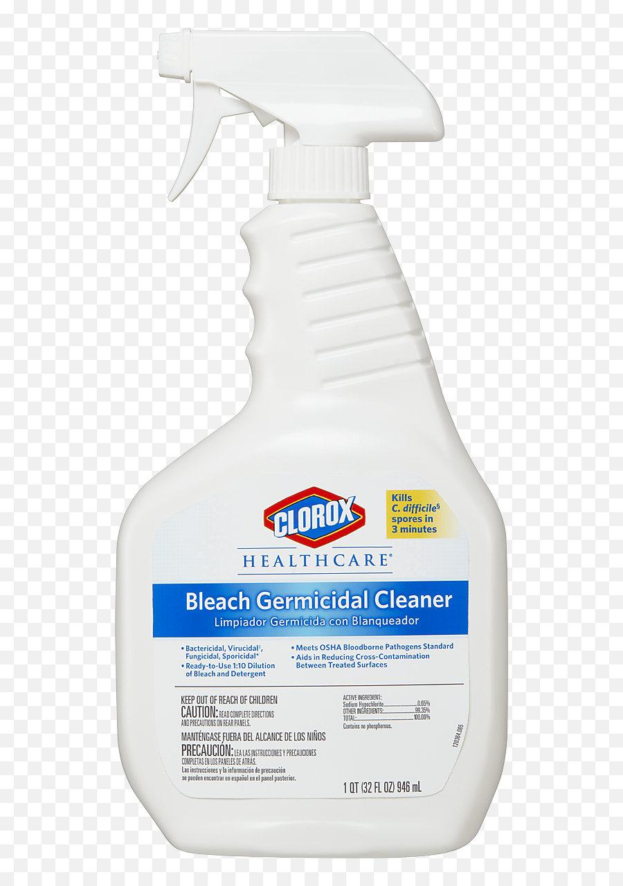 Clorox Healthcare Bleach Germicidal - New Clorox Healthcare Hydrogen Peroxide Cleaner Disinfectant Spray Png,Clorox Png