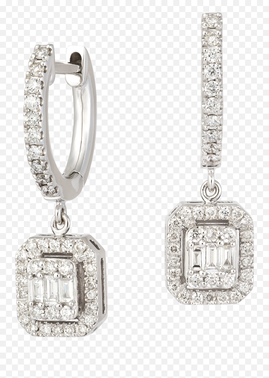 18kt White Gold Diamond Earrings U2060u2014 Ae2465 - Solid Png,Diamond Earrings Png