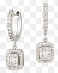 18kt White Gold Diamond Earrings U2060u2014 Ae2465 - Solid Png,Diamond Earrings Png