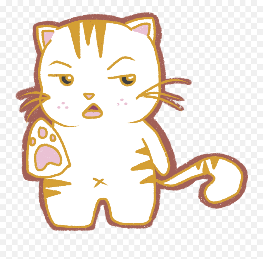 Hyper Expressive Cat - Talk To My Hand Png 132 Dpi By Dot,Cartoon Hand Png