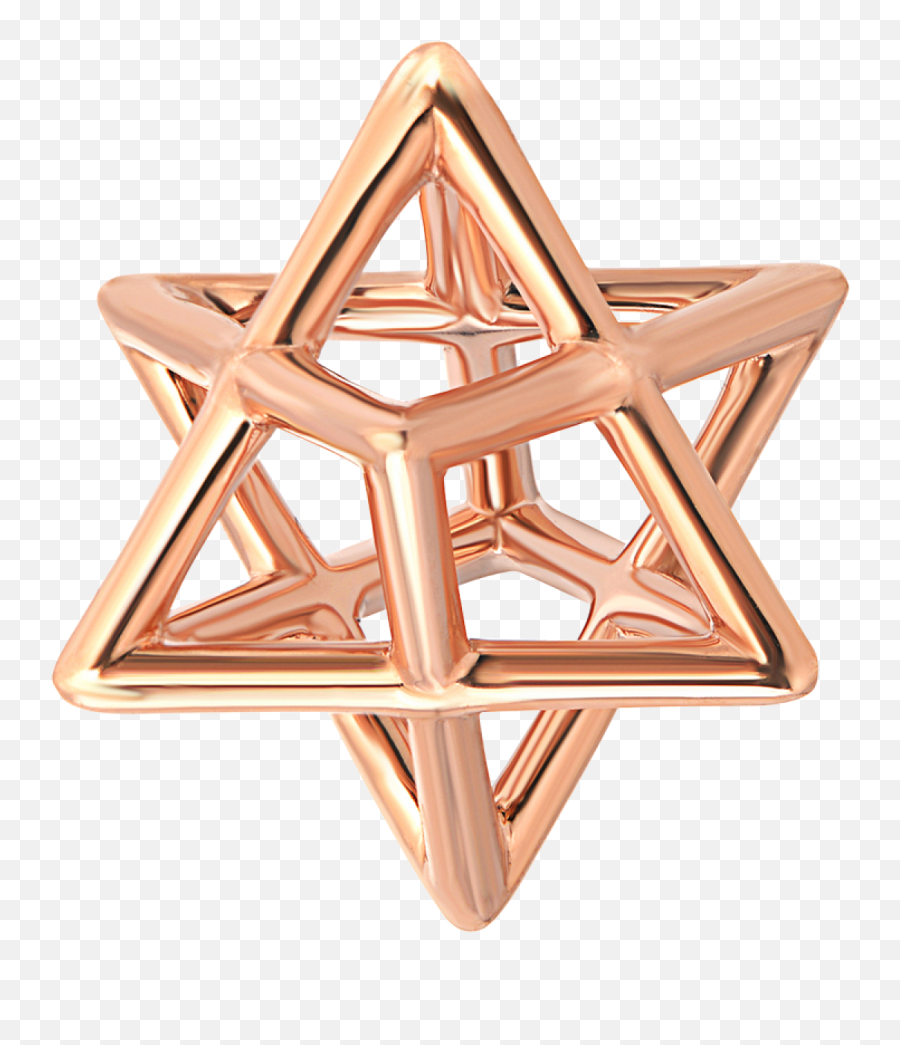 Merkaba Rose Gold Pendant Necklace Fine Jewelry Png