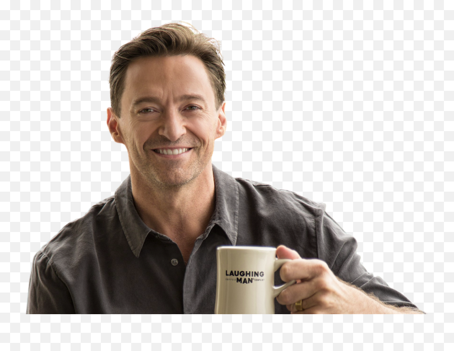 Laughing Man Cafe - Hugh Jackman Coffee Png,Laughing Man Png